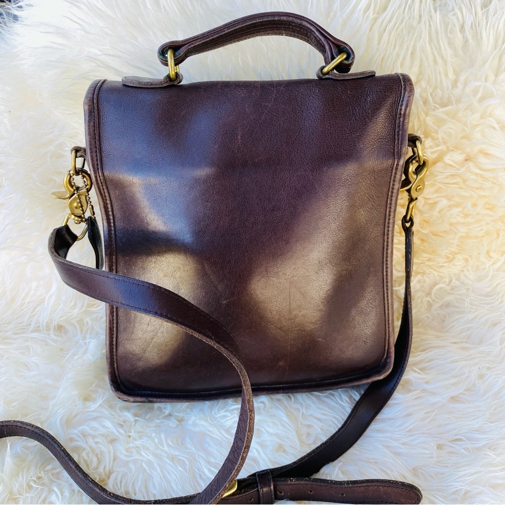 COACH station bag 5170 crossbody chocolate brown leather - Picture 6 of 15